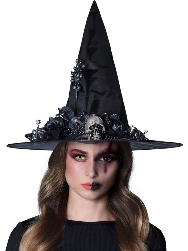 Skulla Halloween Heksenhoed