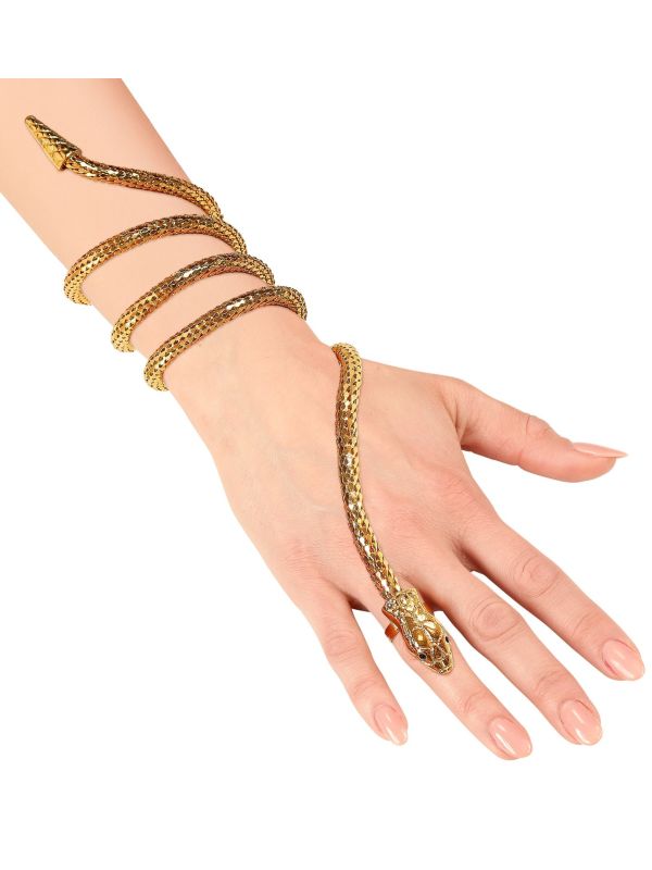 Slang Vinger Armband Goud