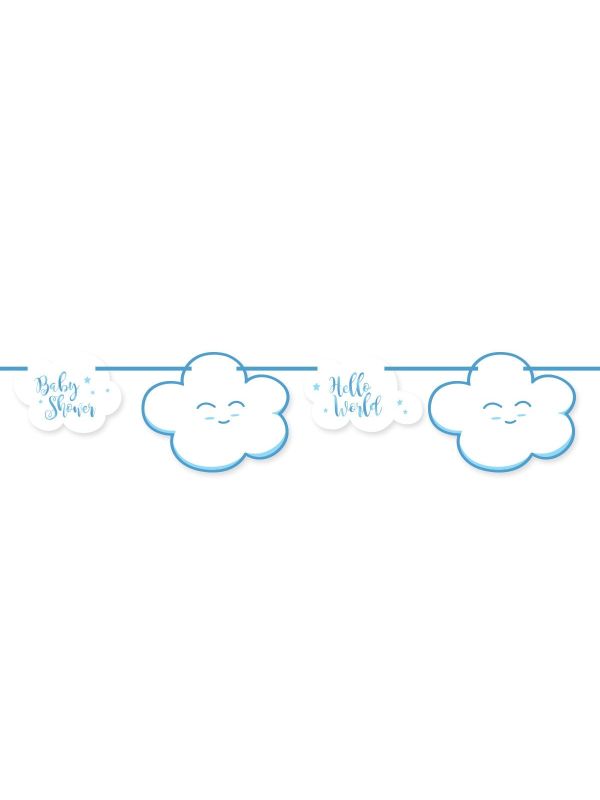 Slinger Babyshower Blauw Jongen 4 Meter