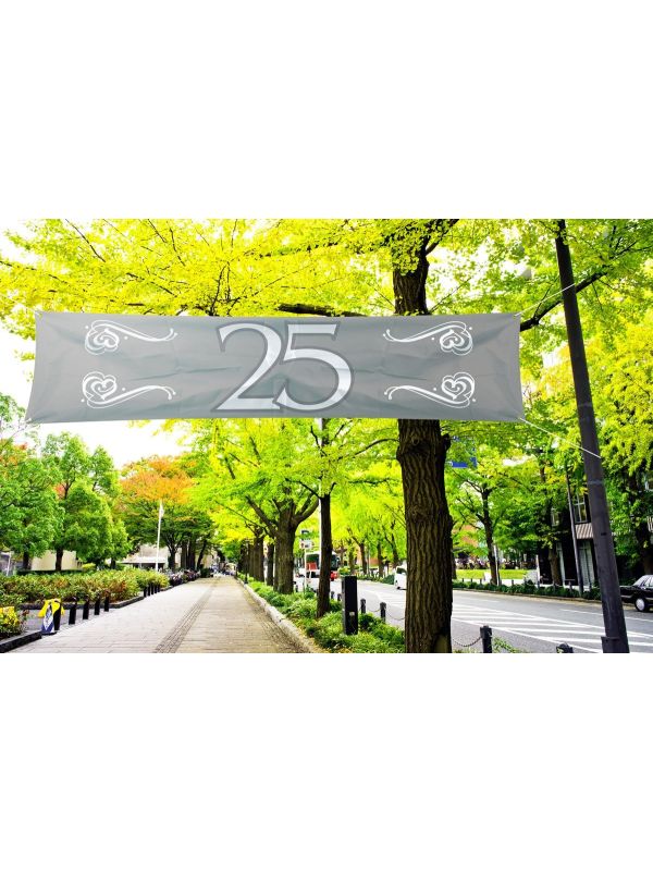 Spandoek 25 Jaar Zilveren Jubileum