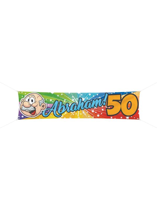 Spandoek 50 Jaar Abraham Regenboog