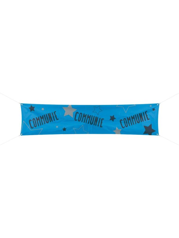 Spandoek Blauw Communie Jongen