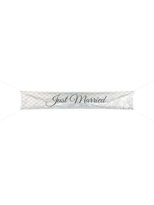 Spandoek Bruiloft Just Married