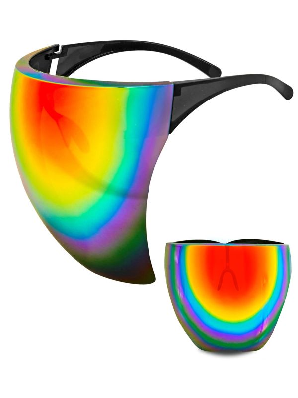 Spiegelend Gezichtsscherm Bril Regenboog
