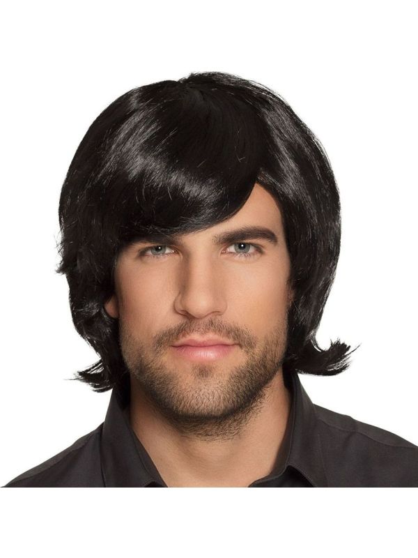 Spike Pruik Zwart Heren