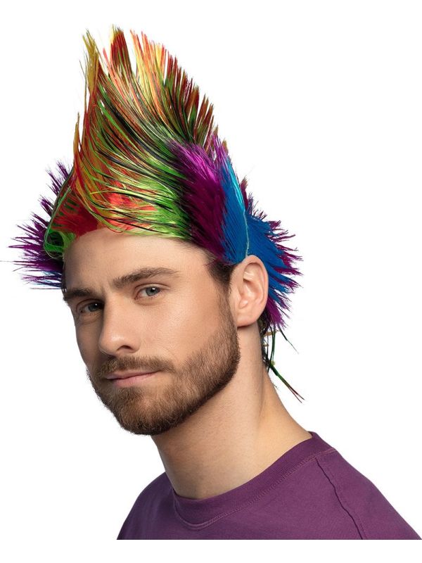 Spiky Mike Veelkleurige Pruik