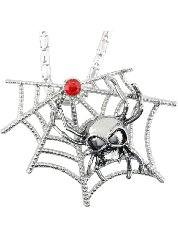 Spinnenweb Ketting met Spin