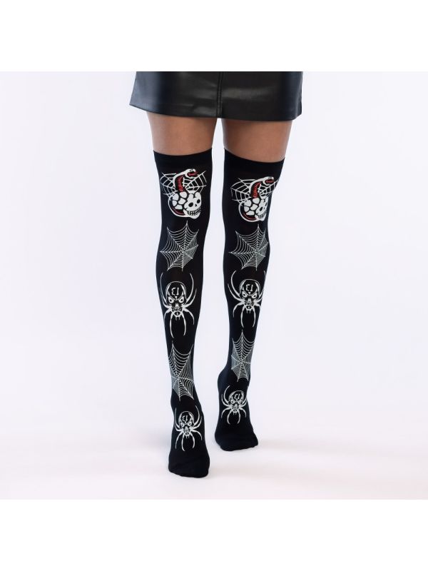 Spinnenweb Panty Zwart Halloween Dames