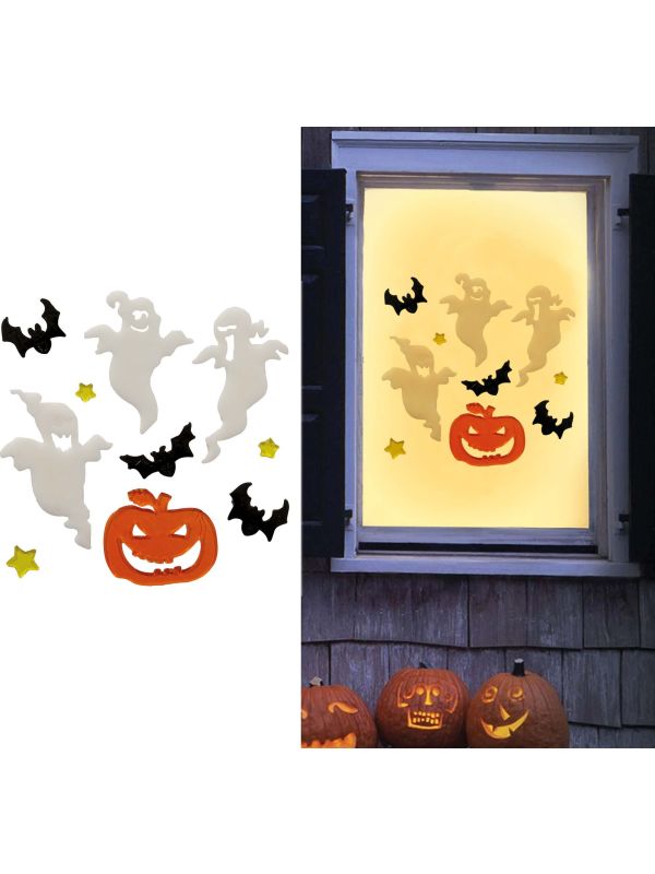 Spooky Halloween Gel Raamstickers