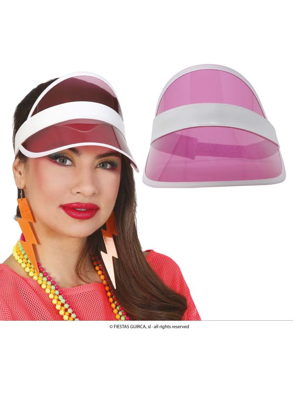 Sportieve 80's Roze Zonneklep