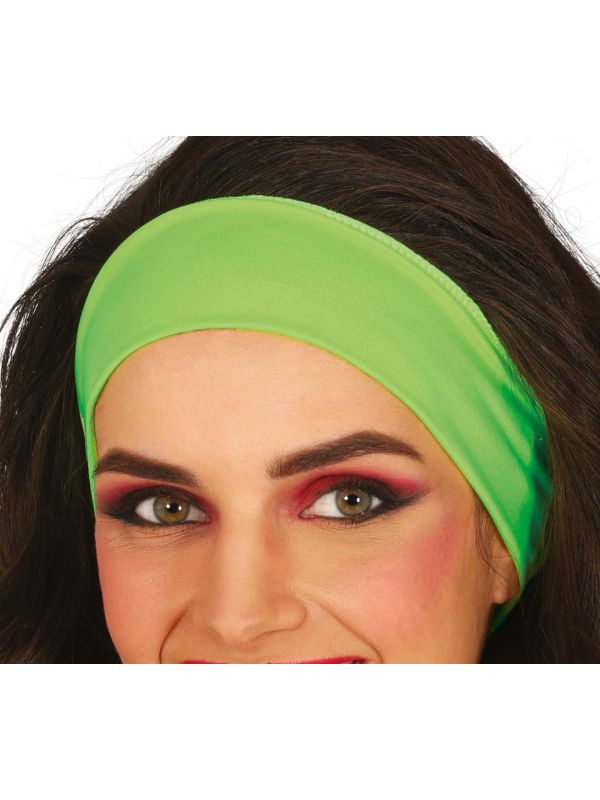 Sportieve Neongroene 80's Hoofdband