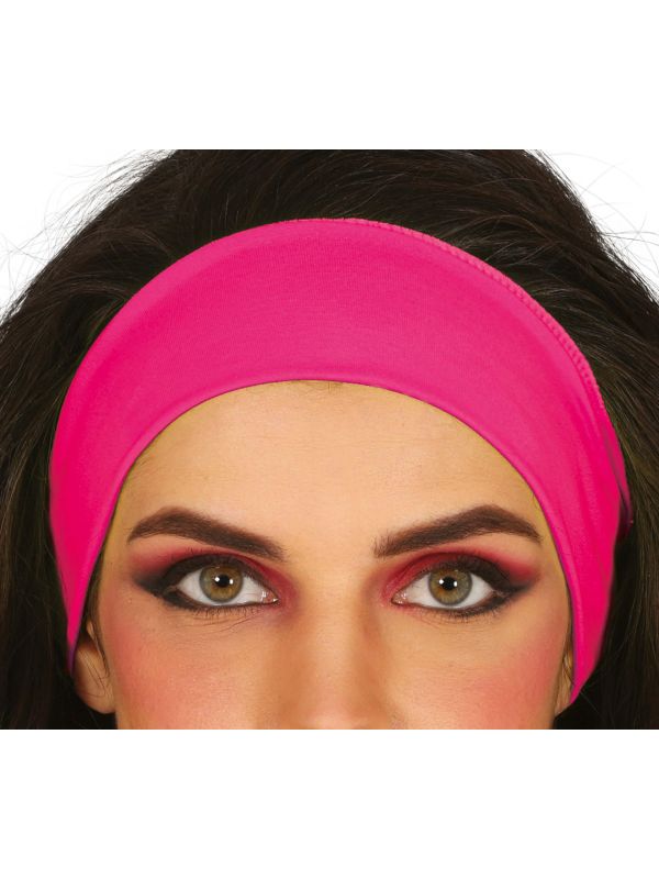 Sportieve Neonroze 80's Hoofdband