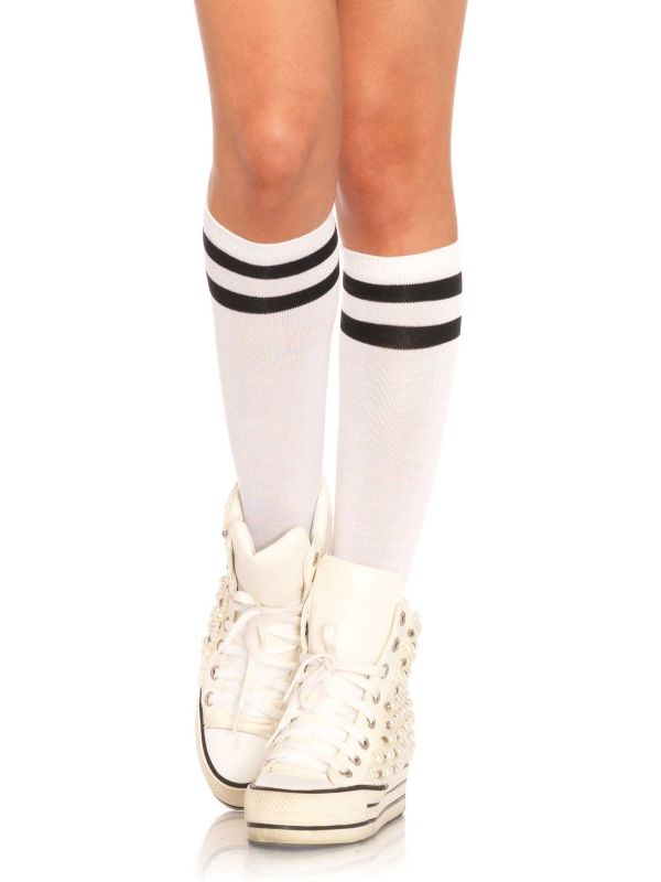 Sportieve Witte Kniekousen