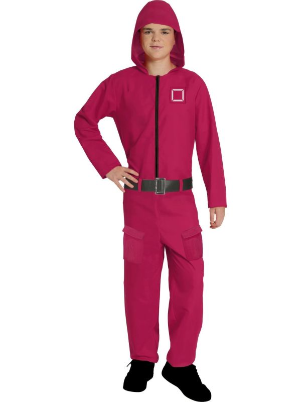 Squid Game Kostuum Rood Tiener 14-16 Jaar