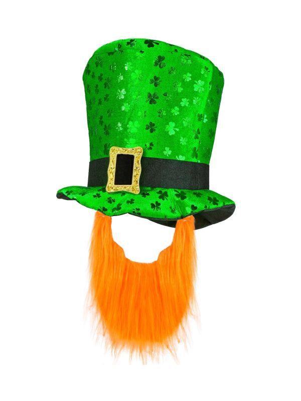 St Patricks Day Hoed Groen met Baard Heren