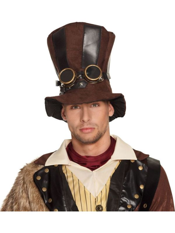 Starepunk Hoge Hoed Bruin