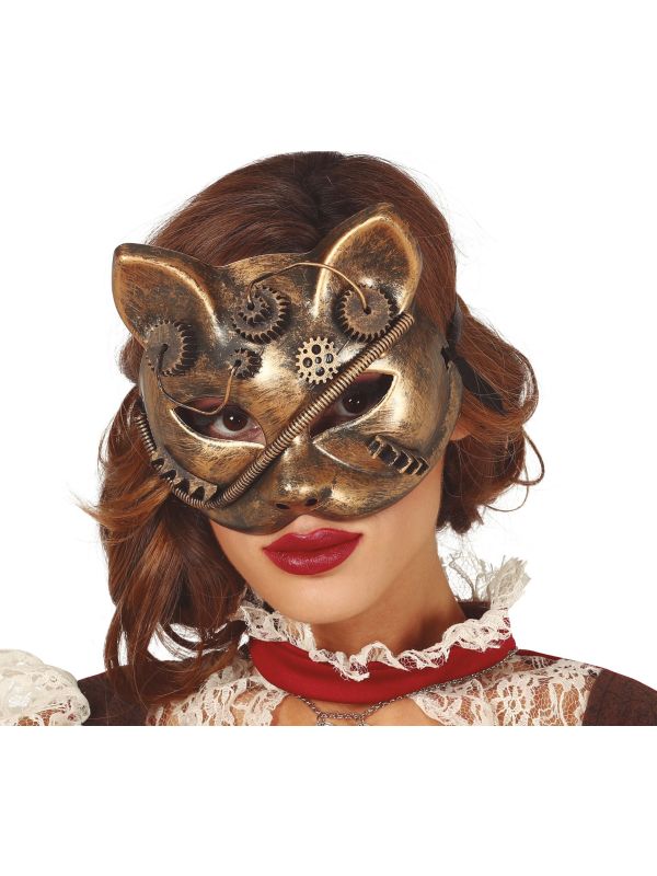 Steampunk Katten Oogmasker
