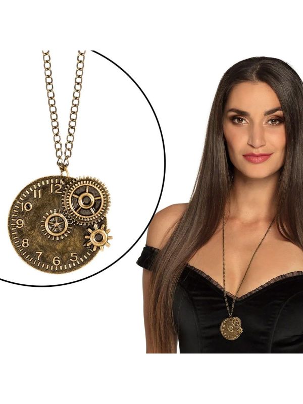 Steampunk Klok Ketting