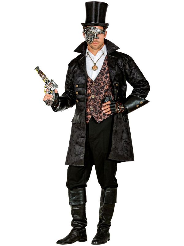 Steampunk Lederlook Carnavalsjas Heren