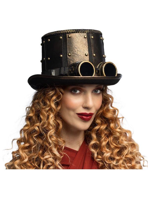 Steampunk Lederlook Hoed Metalpunk