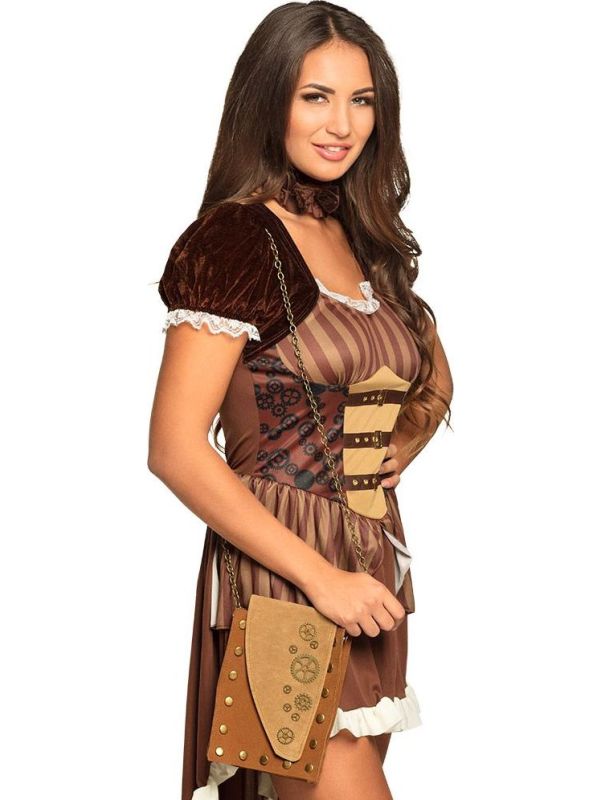 Steampunk Schoudertas Bruin