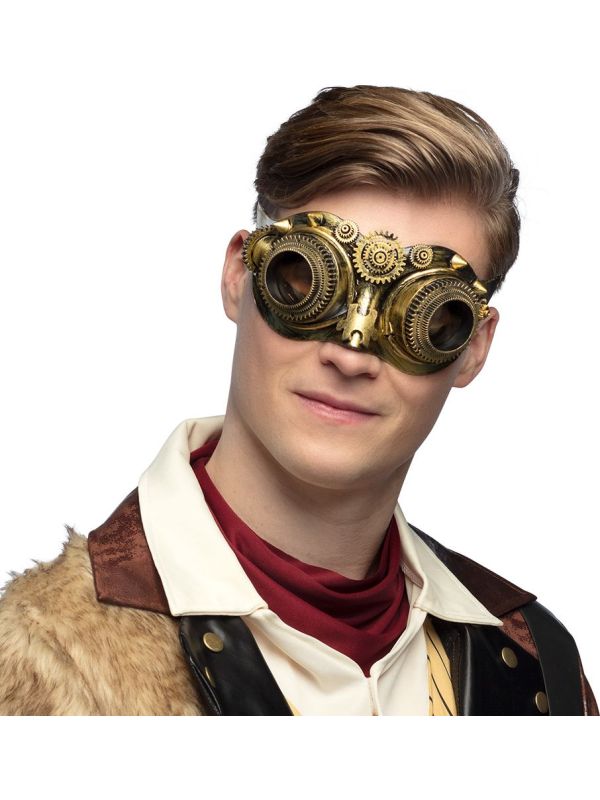 Steampunk Stoommasker Goud
