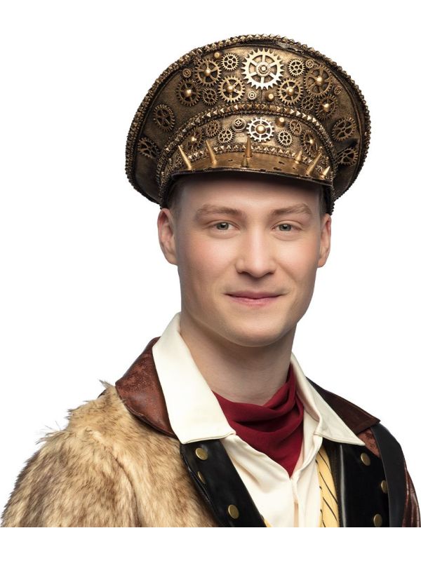 Steampunk Tandwiel Pet Brons