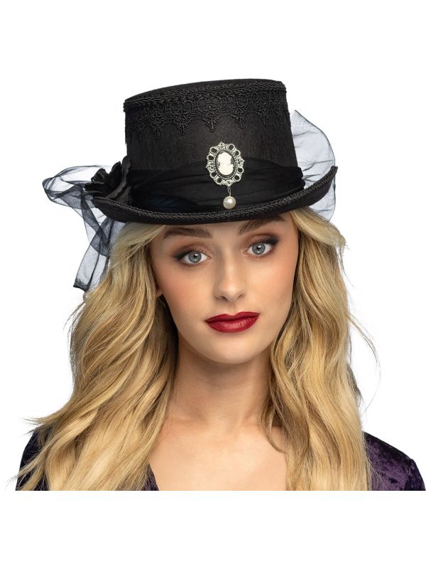 Steampunk Weduwe Hoed Halloween