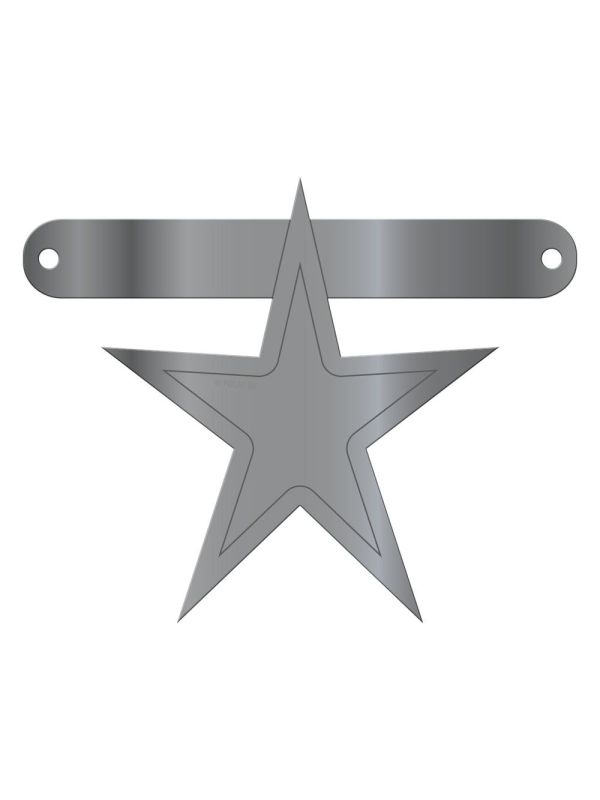 Ster Banner Metallic Zilver