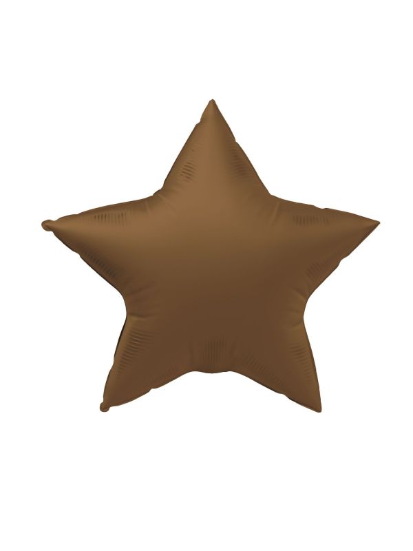 Ster Folieballon Bruin 45 cm