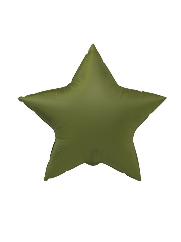 Ster Folieballon Olijfgroen 45 cm