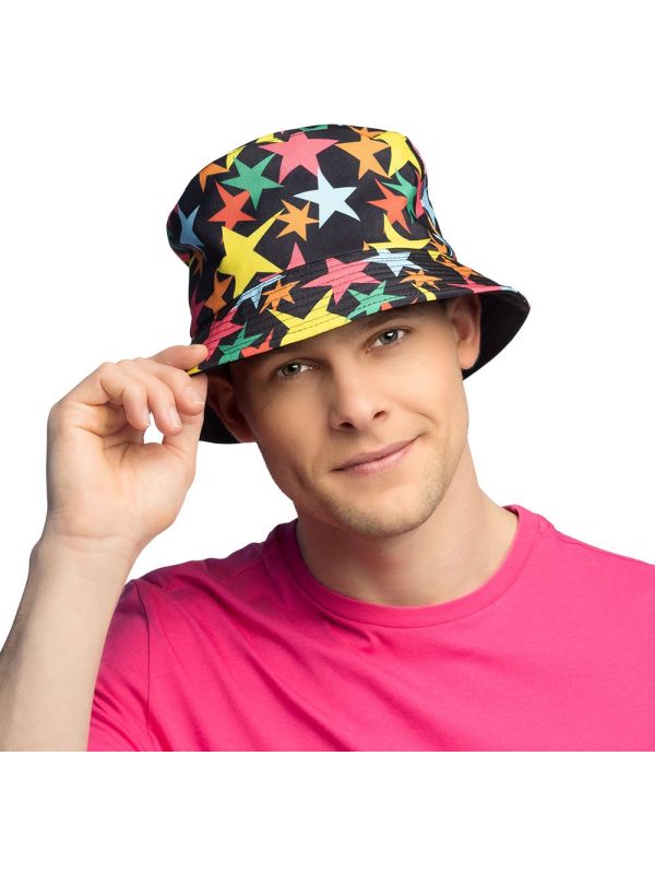 Sterren Bucket Hat Zwart