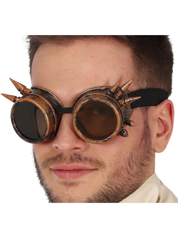 Stoere Steampunk Bril Brons