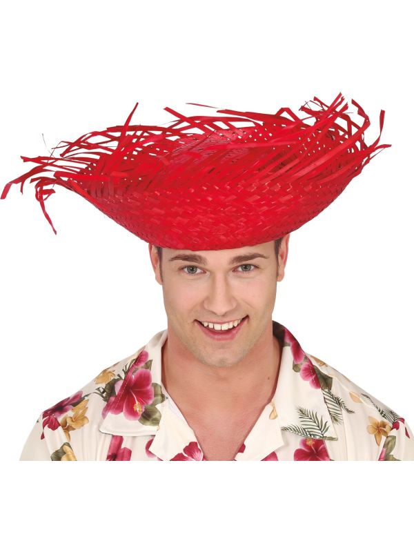 Strohoed Vogelverschrikker Rood