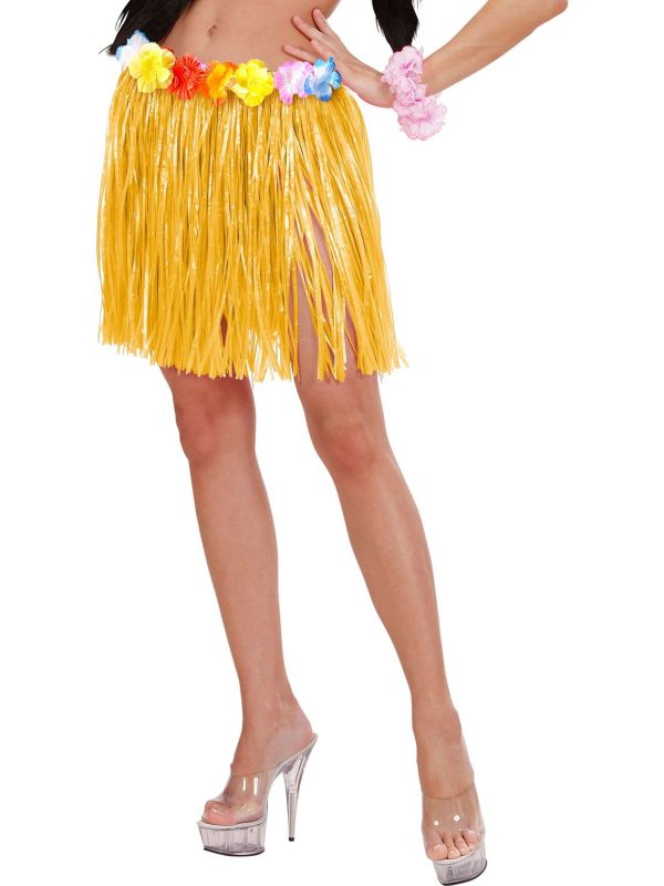 Strokleurig Hawaii Rokje met Bloemen