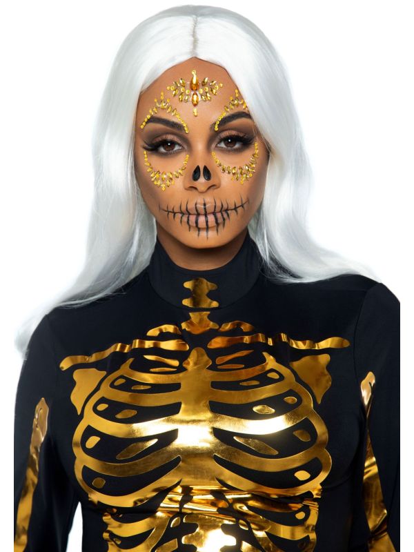 Sugar Skull Gouden Face Jewels
