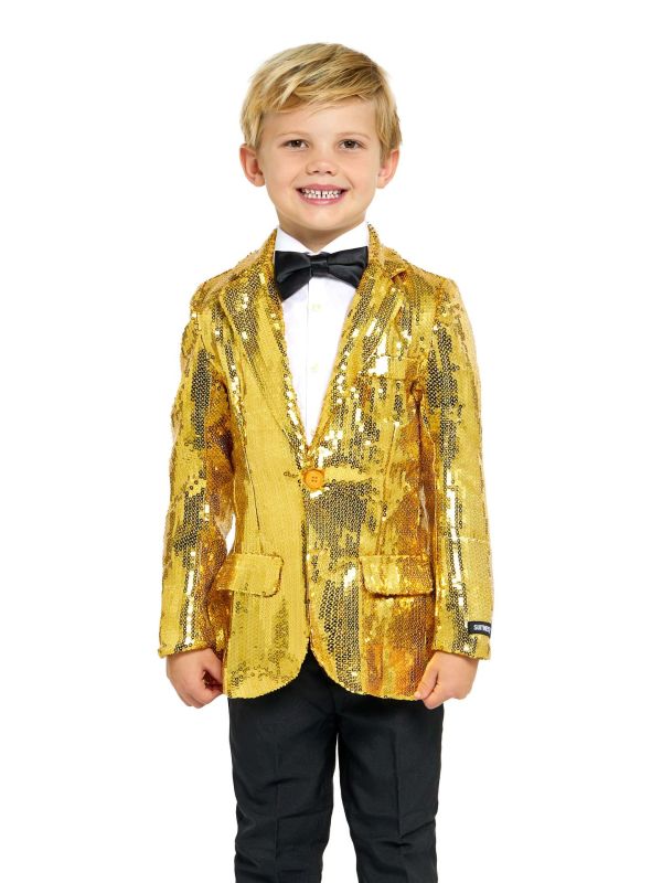 Suitmeister Jongens Blazer Pailletten Goud