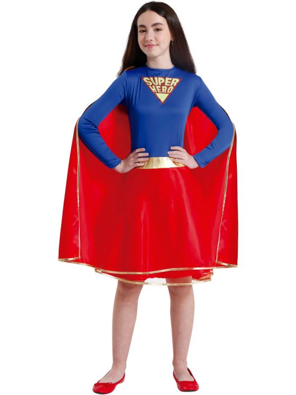 Supergirl Superhero Jurk Meisjes 14-16 Jaar