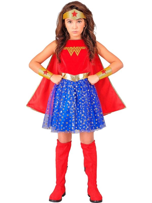 Superheldin Kostuum Meisjes Rood