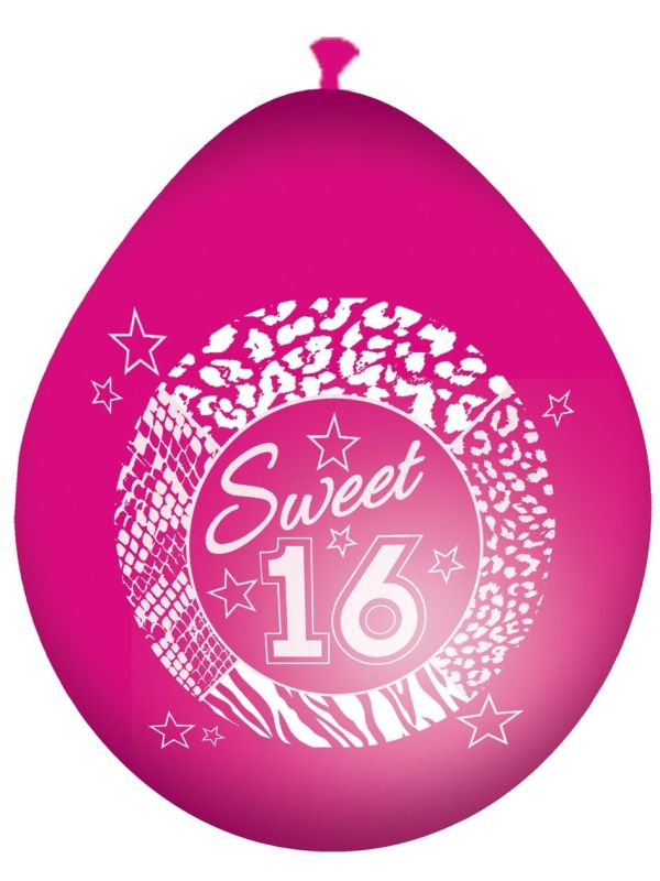 Sweet 16 Roze Ballonnen 8 Stuks