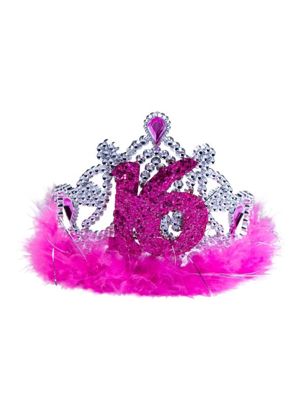 Sweet 16 Tiara Roze met Veren