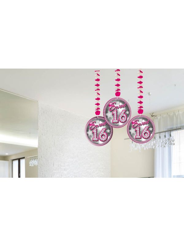 Sweet Sixteen Thema Hangende Versiering