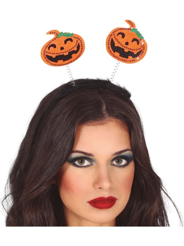 Swingende Pompoen Haarband met Pailletten