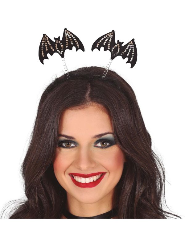 Swingende Vleermuizen Haarband met Pailletten