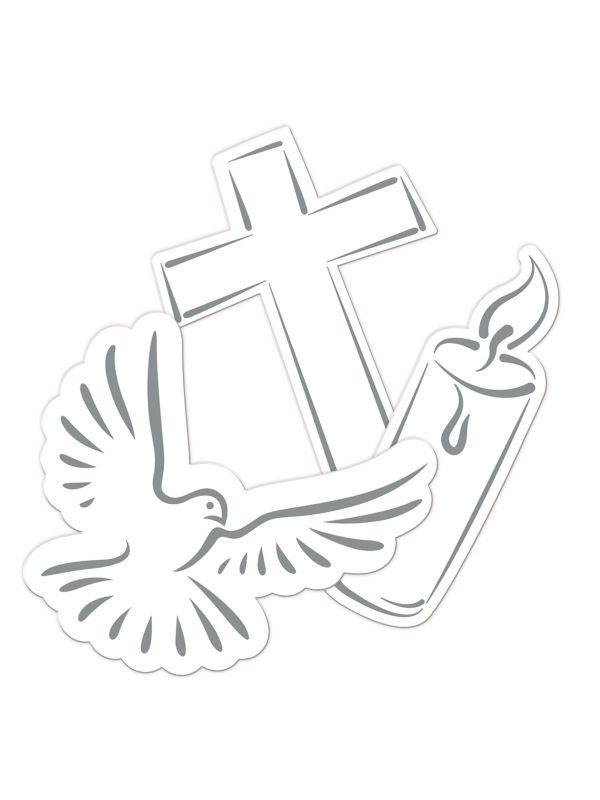 Tafelconfetti Xl Communie Symbolen Wit