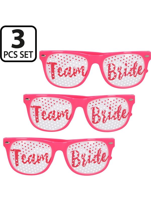 Team Bride Roze Dames Partybrillen