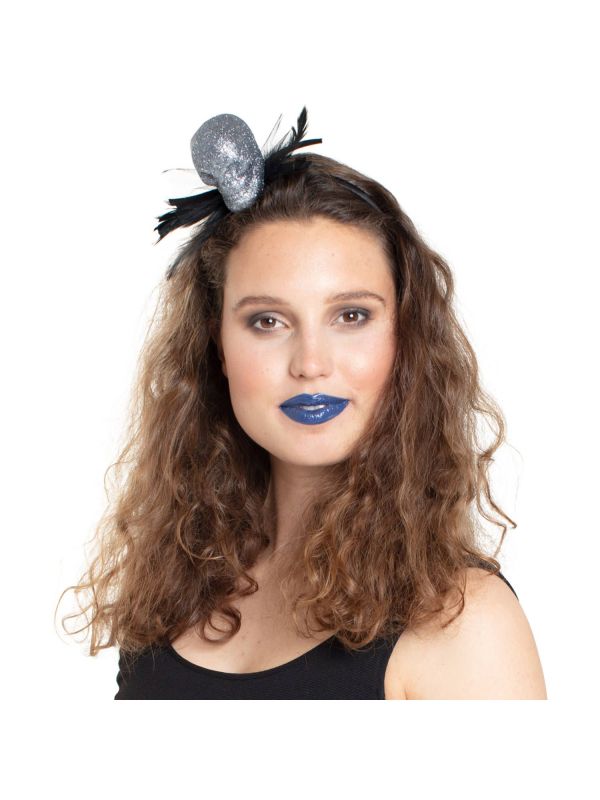 Tiara Glitter Schedel Zilver