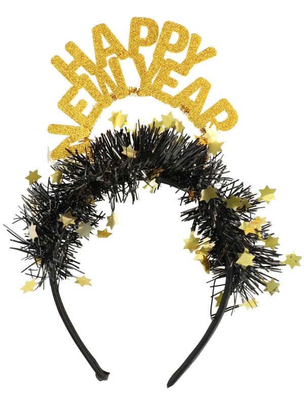 Tiara Happy New Year Goudkleurig