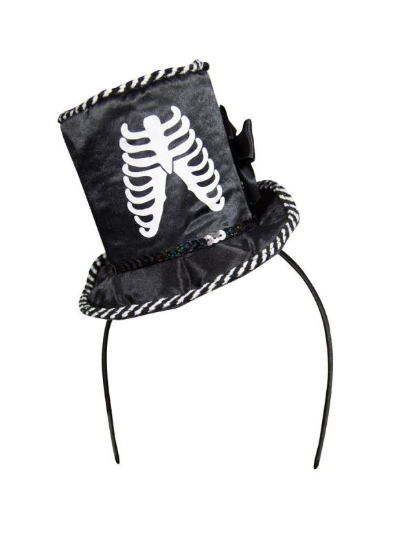 Tiara Minihoedje Zwart Skelet