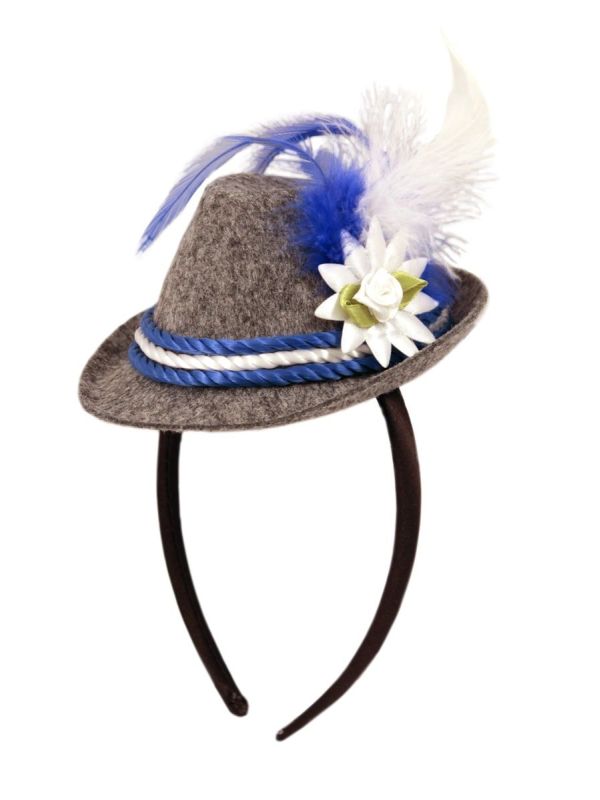 Tiara Oktoberfest Blauw Minihoedje